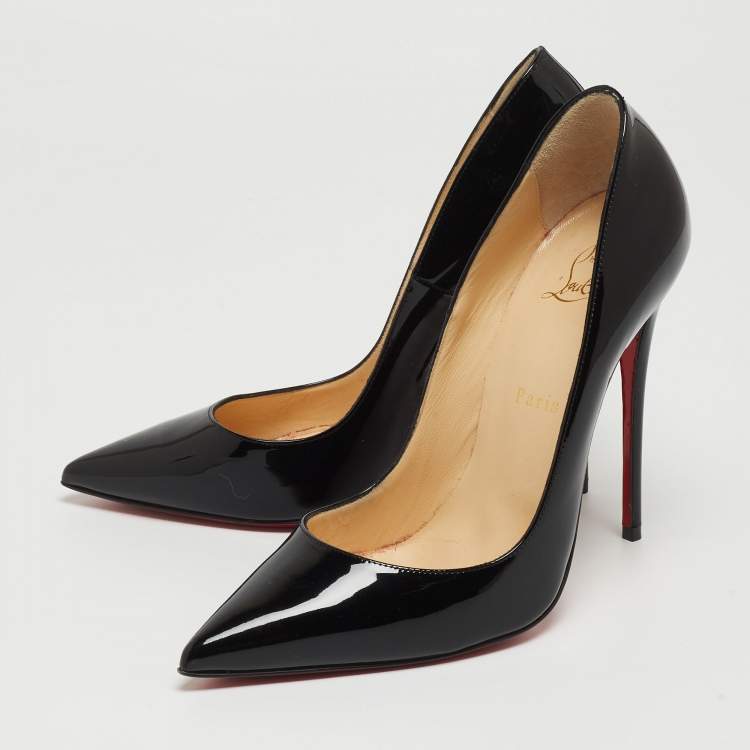 Pre Owned Christian Louboutin Black Patent So Kate  Pumps Size 39