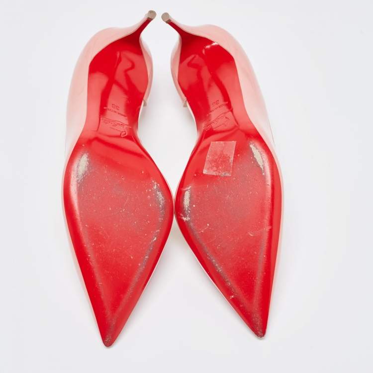 Pre Owned Christian Louboutin Pink Patent Iriza Pumps Size 38