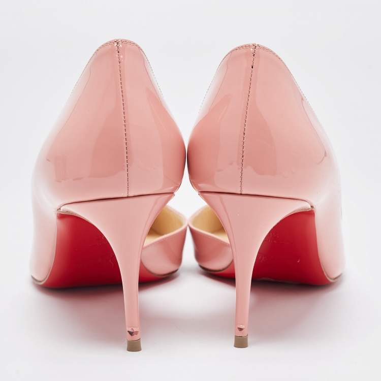 Pre Owned Christian Louboutin Pink Patent Iriza Pumps Size 38
