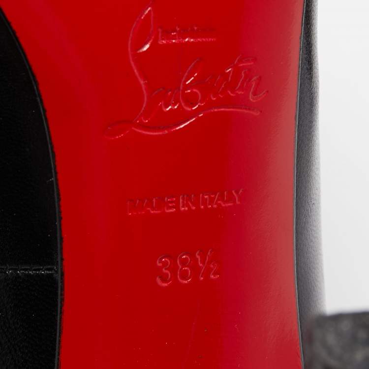 Pre Owned Christian Louboutin Black Leather Pigalle Pumps Size 38.5