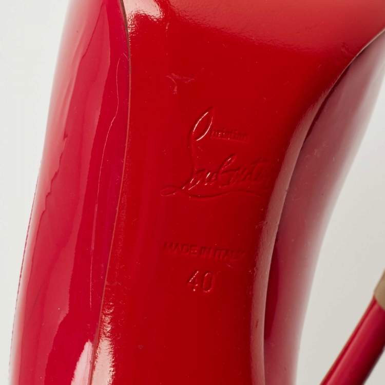 Pre Owned Christian Louboutin Pink Patent Leather So Kate Pumps Size 40