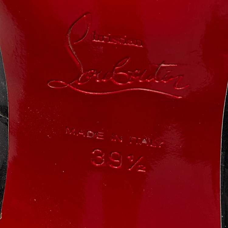 Pre Owned Christian Louboutin Black Patent Leather Pigalle Pointed Toe Pumps Size 39.5