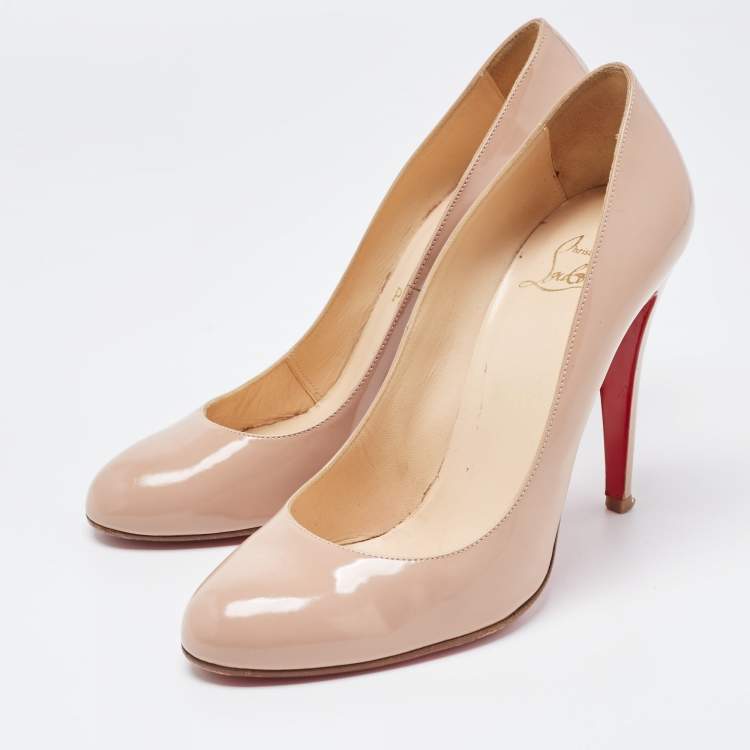 Christian louboutin hot sale beige pumps