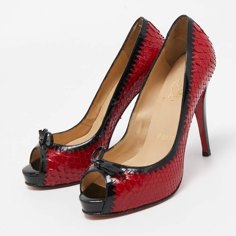 Christian louboutin peep toe on sale platform