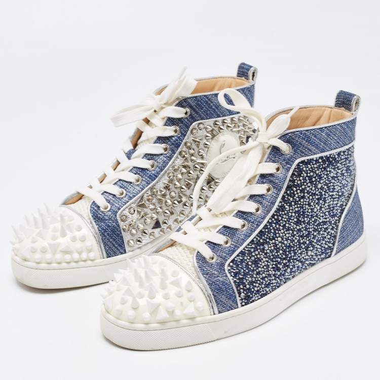 Blue studded outlet louboutins