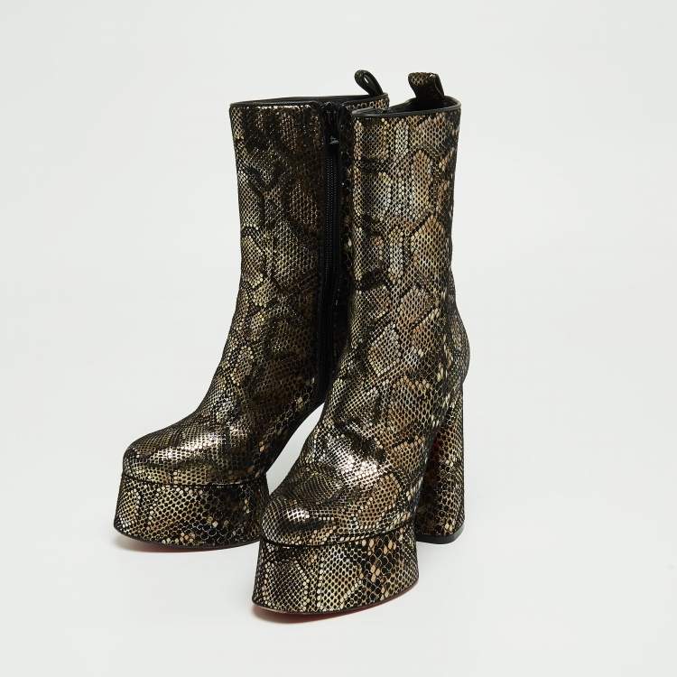 Christian louboutin cheap snakeskin boots