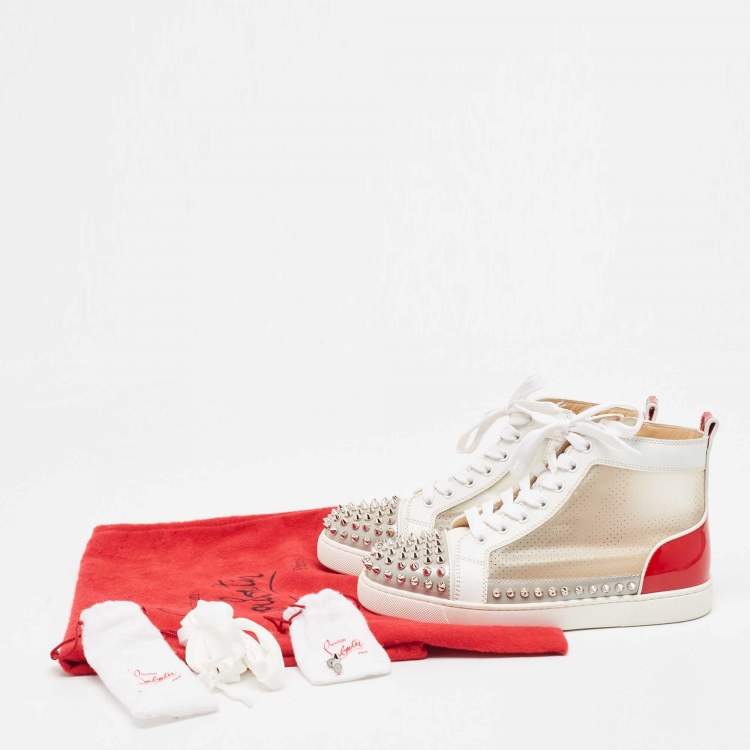 Pre Owned Christian Louboutin Multicolor Leather and PVC Sosoxy Sneakers Size 37