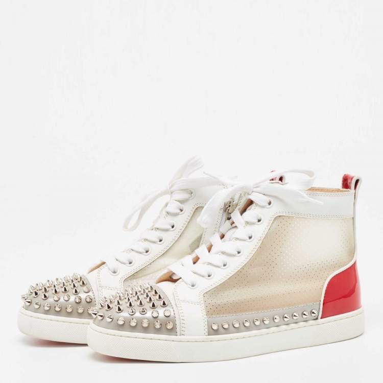 Pre Owned Christian Louboutin Multicolor Leather and PVC Sosoxy Sneakers Size 37
