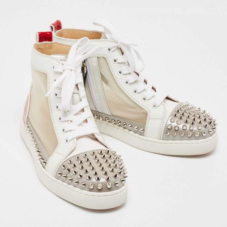 Pre Owned Christian Louboutin Multicolor Leather and PVC Sosoxy Sneakers Size 37
