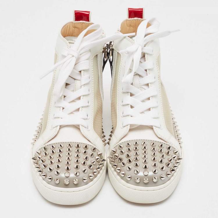 Pre Owned Christian Louboutin Multicolor Leather and PVC Sosoxy Sneakers Size 37