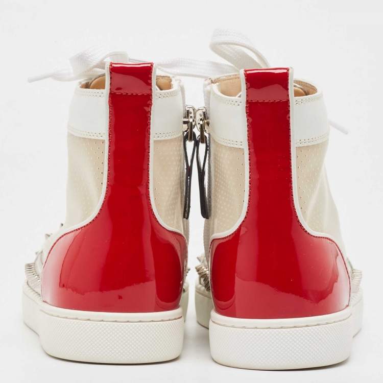 Pre Owned Christian Louboutin Multicolor Leather and PVC Sosoxy Sneakers Size 37