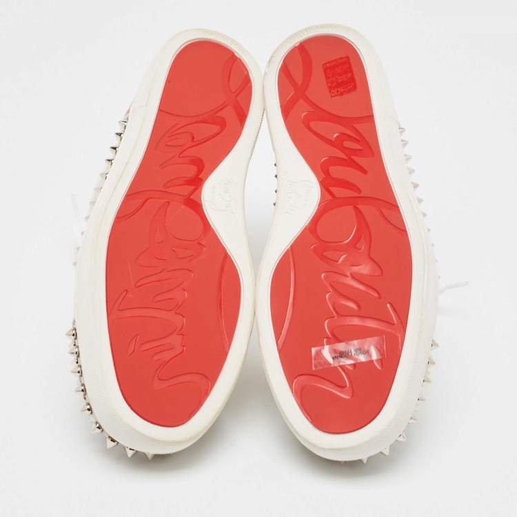 Pre Owned Christian Louboutin Multicolor Leather and PVC Sosoxy Sneakers Size 37