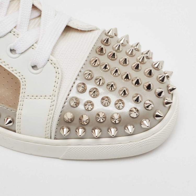 Pre Owned Christian Louboutin Multicolor Leather and PVC Sosoxy Sneakers Size 37
