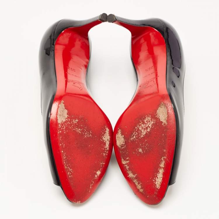 Pre Owned Christian Louboutin Black Patent Leather You You Pumps Size 39.5