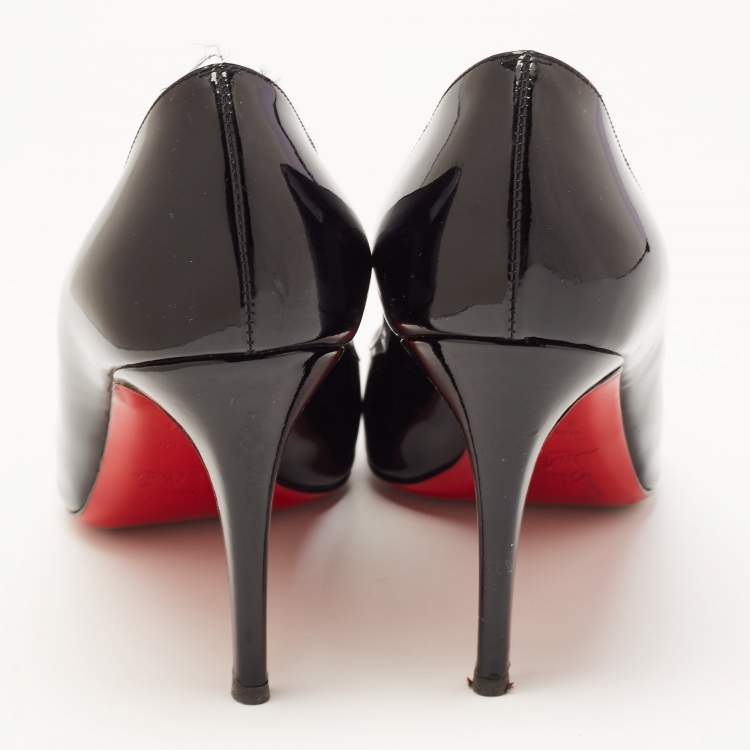 Pre Owned Christian Louboutin Black Patent Leather You You Pumps Size 39.5