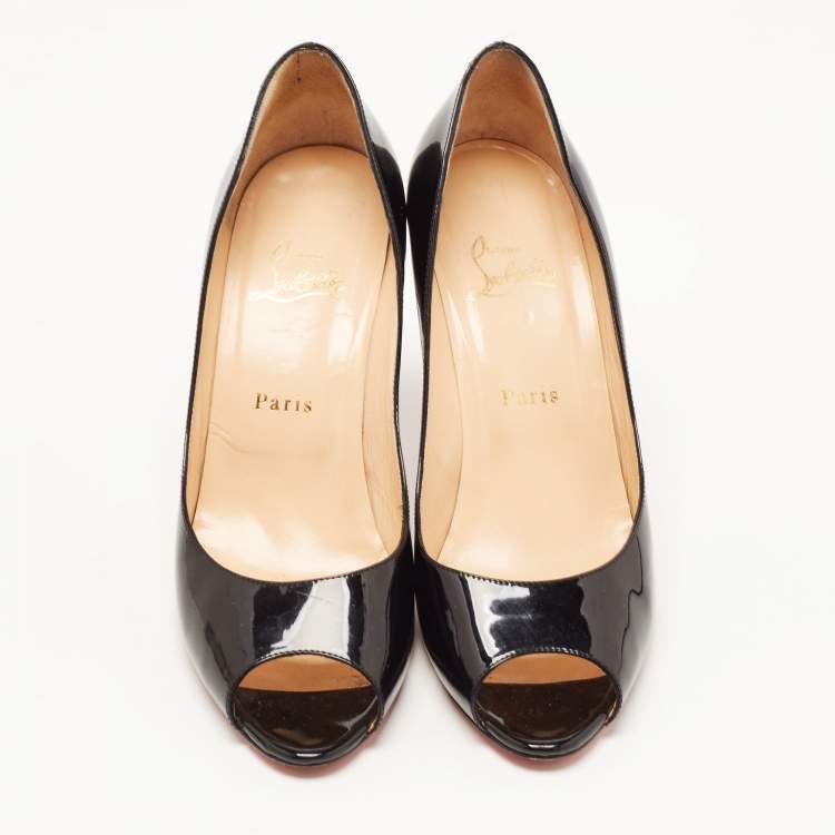 Pre Owned Christian Louboutin Black Patent Leather You You Pumps Size 39.5