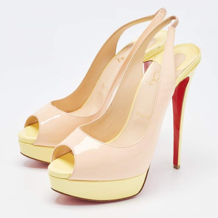 Louboutin lady peep on sale slingback