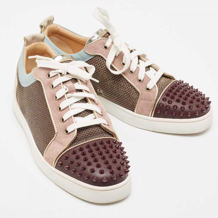 مملوكة مسبقًا Christian Louboutin Multicolor Leather and Suede Louis Junior  Sneakers Size 43.5