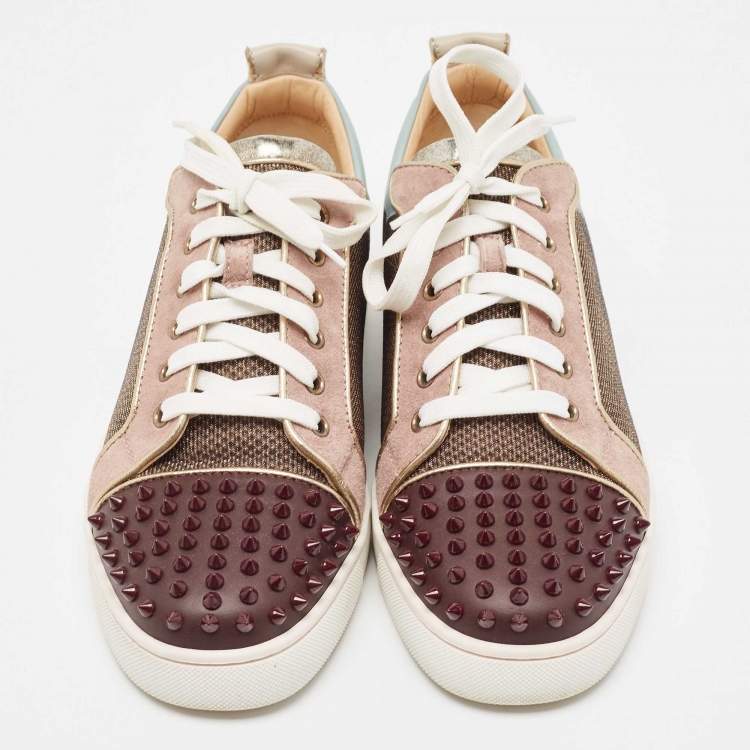 مملوكة مسبقًا Christian Louboutin Multicolor Leather and Suede Louis Junior  Sneakers Size 43.5
