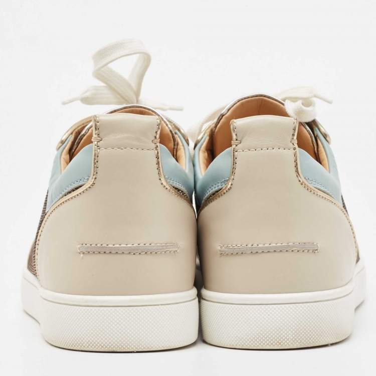 مملوكة مسبقًا Christian Louboutin Multicolor Leather and Suede Louis Junior  Sneakers Size 43.5