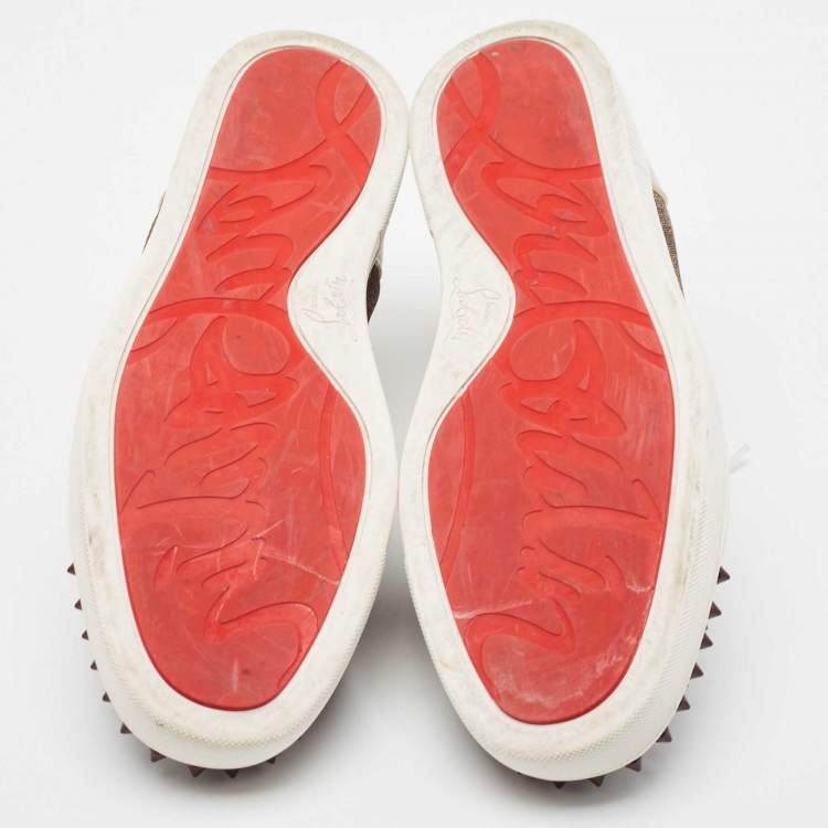 مملوكة مسبقًا Christian Louboutin Multicolor Leather and Suede Louis Junior  Sneakers Size 43.5