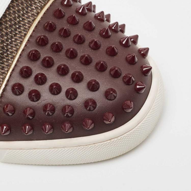 مملوكة مسبقًا Christian Louboutin Multicolor Leather and Suede Louis Junior  Sneakers Size 43.5