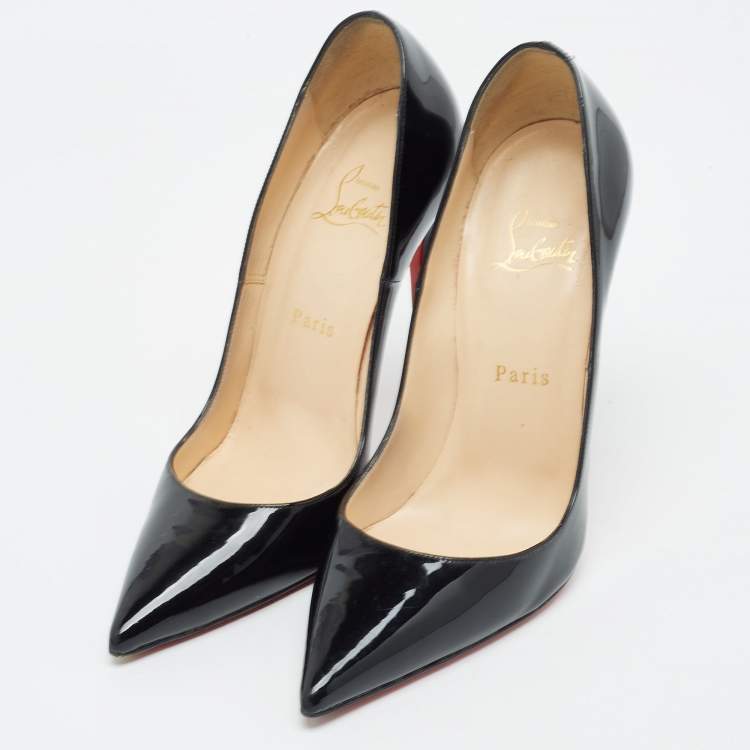 Pre Owned Christian Louboutin Black Patent Leather So Kate Pumps Size 39