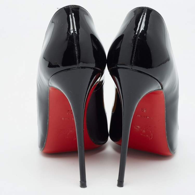 Pre Owned Christian Louboutin Black Patent Leather So Kate Pumps Size 39