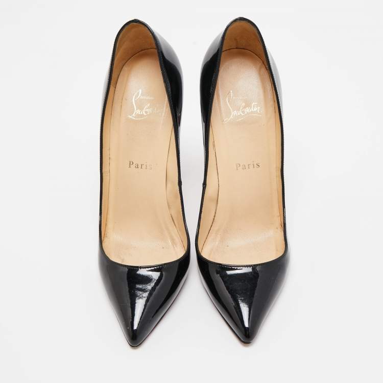Pre Owned Christian Louboutin Black Pigalle Pointed Toe Pumps Size 37