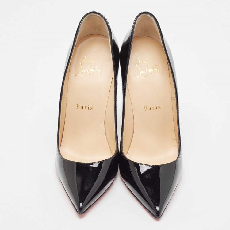 Pre Owned Christian Louboutin Black Patent Leather So Kate Pumps Size 37