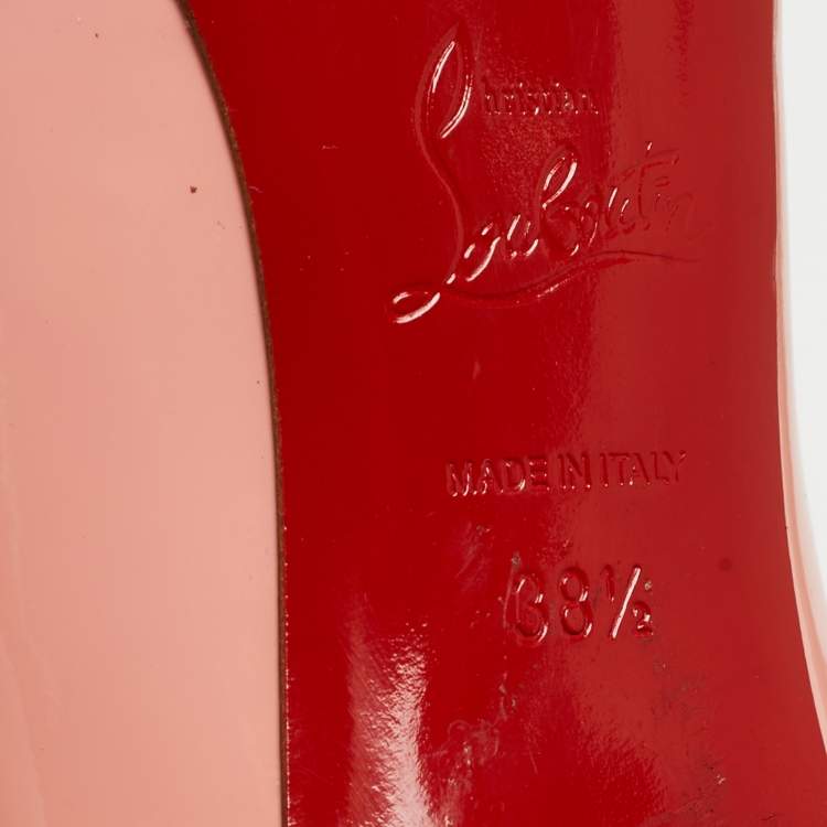 Pre Owned Christian Louboutin Pink Patent Leather Pigalle Pumps Size 38.5
