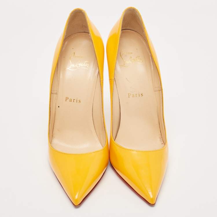 مملوكة مسبقًا Christian Louboutin Orange Patent So Kate Pumps Size 37.5