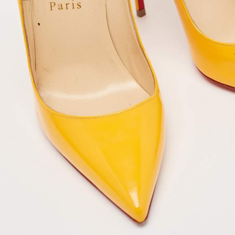 مملوكة مسبقًا Christian Louboutin Orange Patent So Kate Pumps Size 37.5