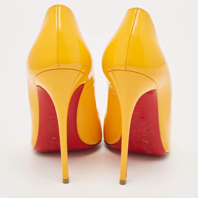 مملوكة مسبقًا Christian Louboutin Orange Patent So Kate Pumps Size 37.5
