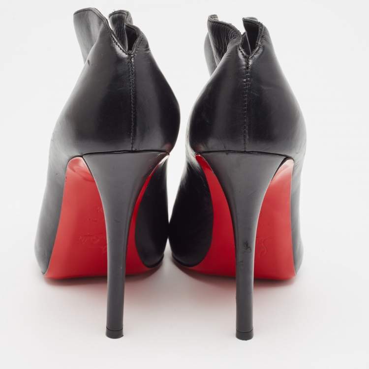 مملوكة مسبقًا Christian Louboutin Black Chester Fille Ankle Booties Size 39.5