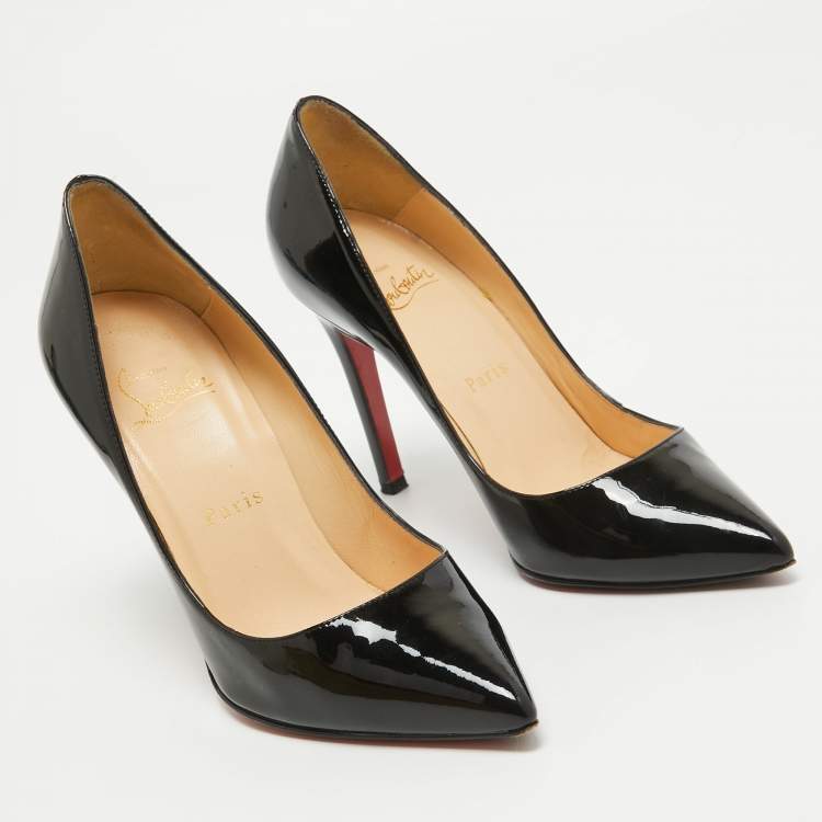 Pre Owned Christian Louboutin Black Patent Leather Pigalle Pumps Size 36
