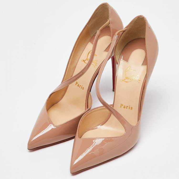 Christian Louboutin Beige Patent Jumping Pumps Size 39 Christian 