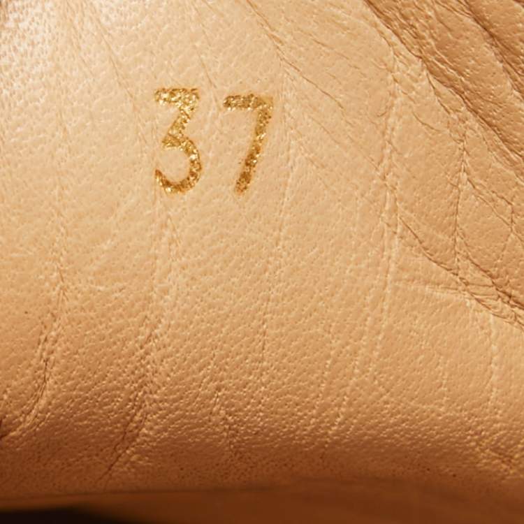 Pre Owned Christian Louboutin White Leather Louis Junior Sneakers Size 37