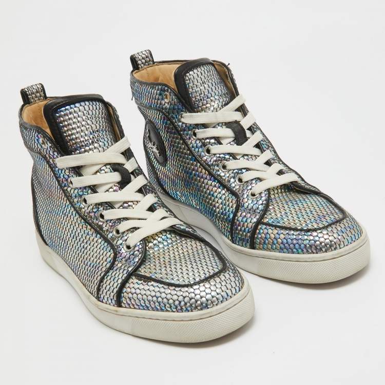 Pre Owned Christian Louboutin Multicolor Leather Rantus Orlato Sneakers Size 40