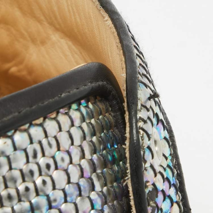 Pre Owned Christian Louboutin Multicolor Leather Rantus Orlato Sneakers Size 40