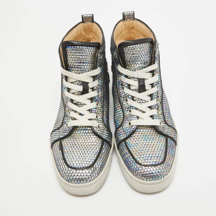 Pre Owned Christian Louboutin Multicolor Leather Rantus Orlato Sneakers Size 40