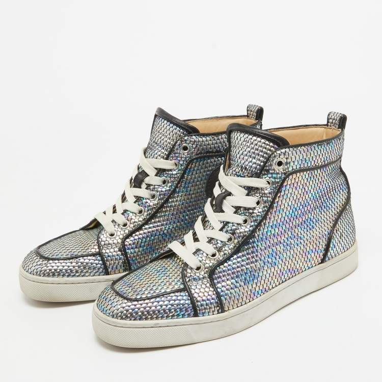 Pre Owned Christian Louboutin Multicolor Leather Rantus Orlato Sneakers Size 40