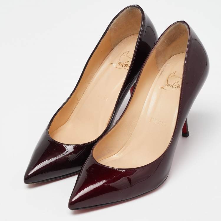 Burgundy louboutin best sale