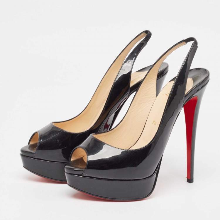 Christian louboutin slingback lady peep hotsell