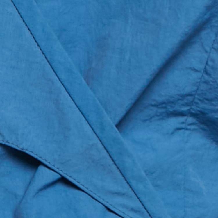 Pre Owned Christopher Esber Blue Nylon Blend Tie-Up Skirt and Top Set M 