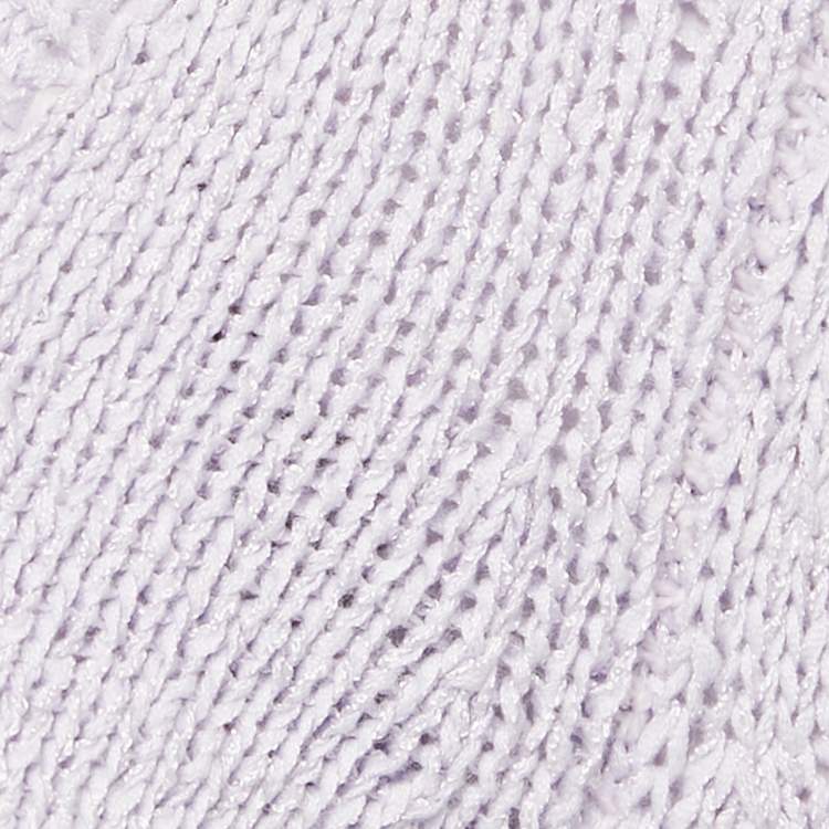 Pre Owned Christopher Esber Lilac Crochet Cotton Long Sleeve Crop Top XS