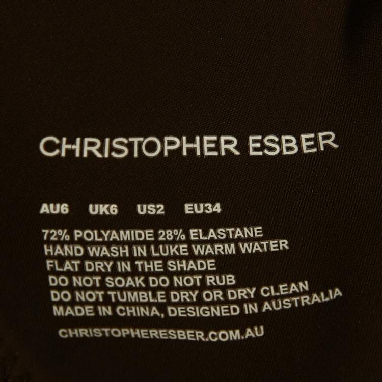 Pre Owned توب كريستوفر إيسبر كروب مفتوح من الخلف بني مقاس صغير