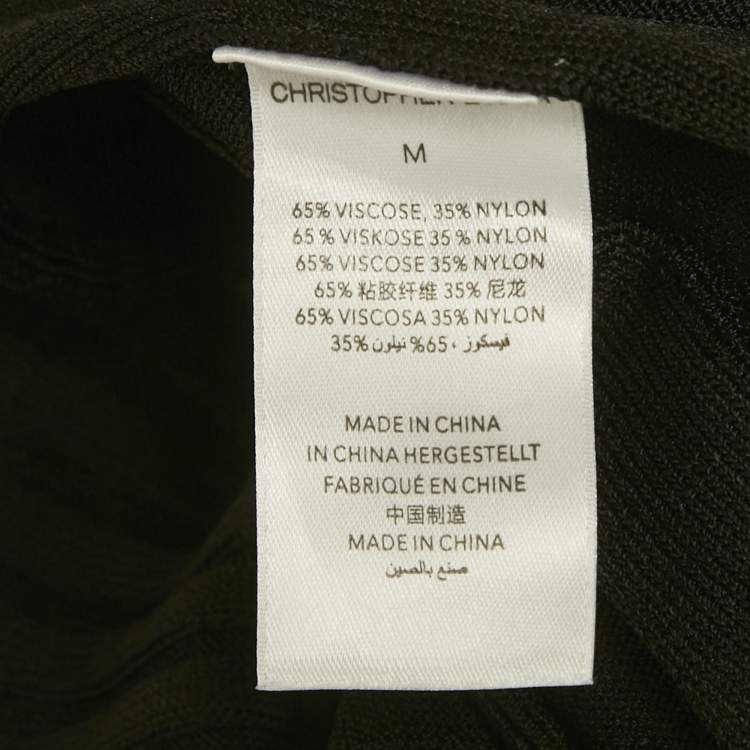 مملوكة مسبقًا Christopher Esber Black Knit Detachable Halter Neck Dress M 