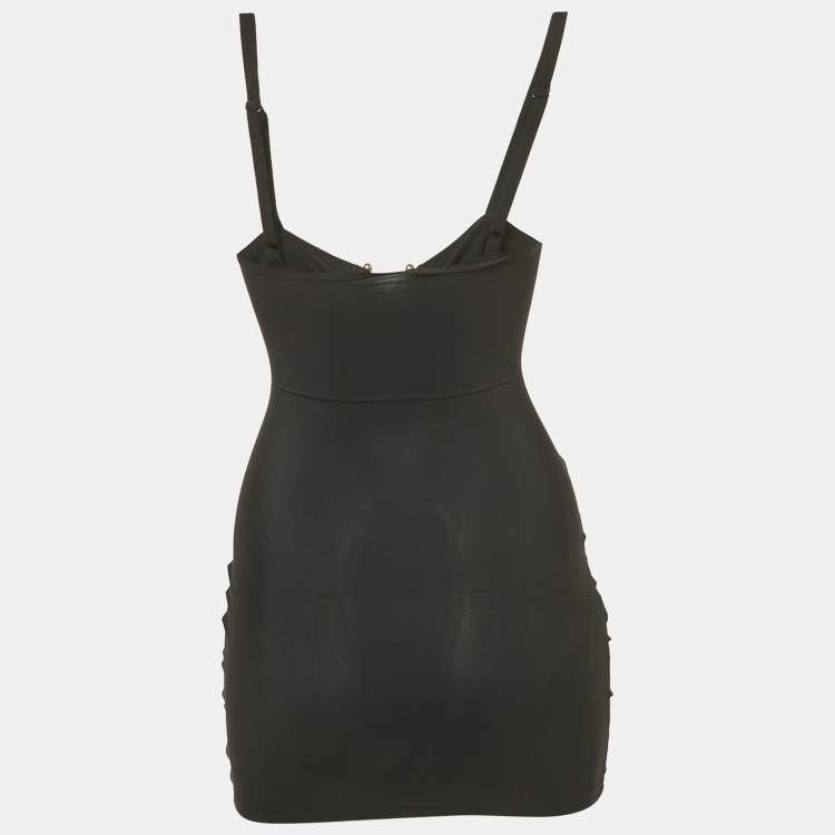 Pre Owned فستان كريستوفر إسبير جيرسي أسود قطب ميني مقاس صغير جدًا