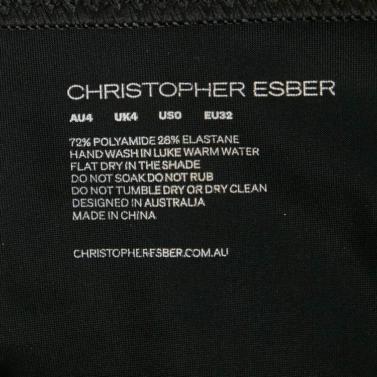 Pre Owned فستان كريستوفر إسبير جيرسي أسود قطب ميني مقاس صغير جدًا